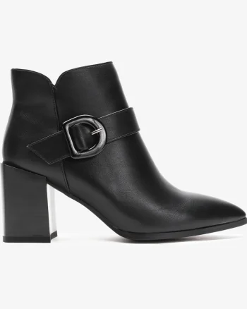 Botine dama din Piele Ecologica CRL0660 Negru