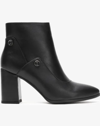 Botine dama din Piele Ecologica CRL0655 Negre