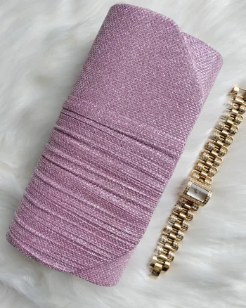 Geanta plic roz cu glitter, Deema