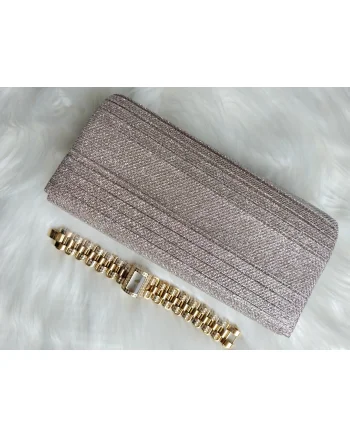 Geanta plic sampanie cu glitter, Melia