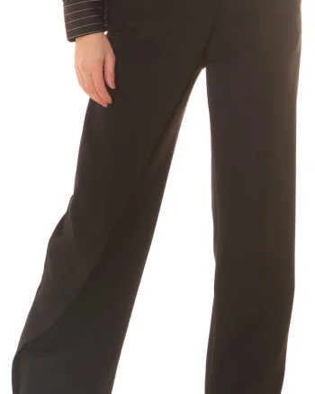 Pantaloni dama eleganti, negri, cu talia inalta, petrecuti, Asser