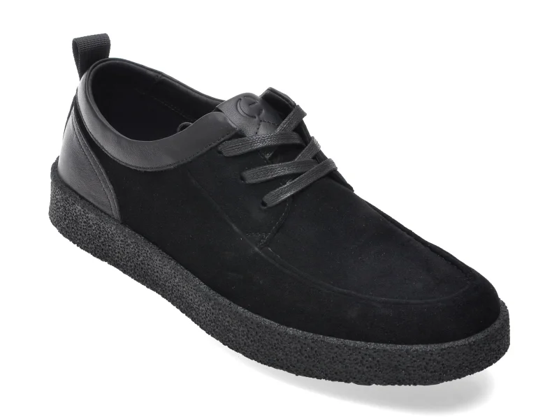 Pantofi EPICA negre, 1557, din piele intoarsa