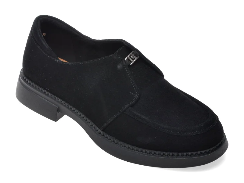 Pantofi FLAVIA PASSINI negri, V1207, din piele intoarsa