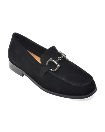 Mocasini FLAVIA PASSINI negri, V1789G1, din piele intoarsa