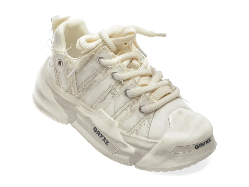 Pantofi sport GRYXX albi, 1310, din piele naturala