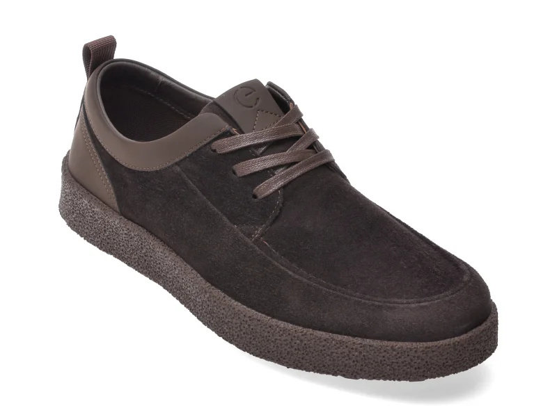 Pantofi EPICA maro, 1557, din piele intoarsa