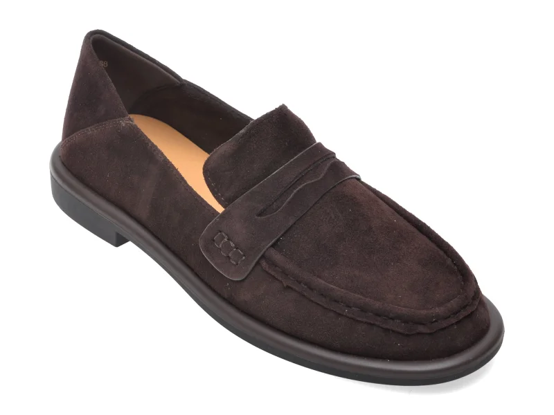 Mocasini EPICA maro, V1729D1, din piele intoarsa