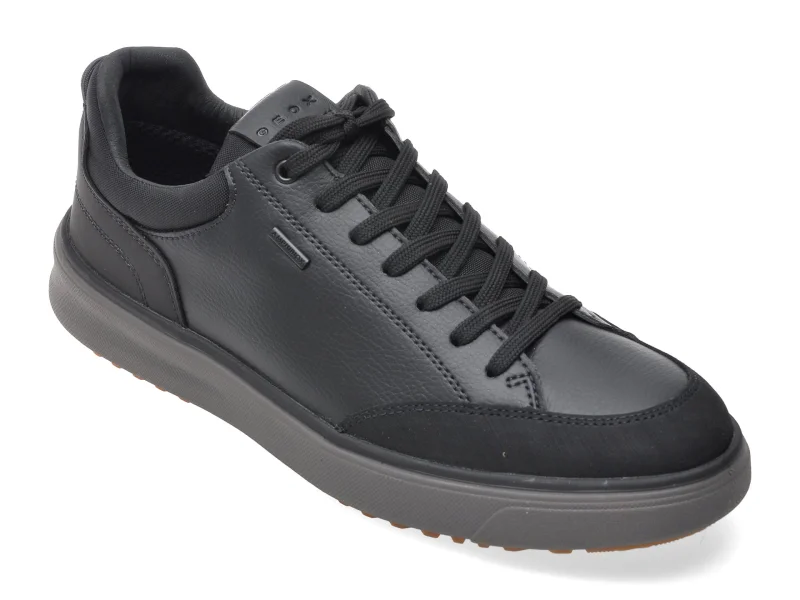 Pantofi sport GEOX negri, U66AJB, din piele ecologica