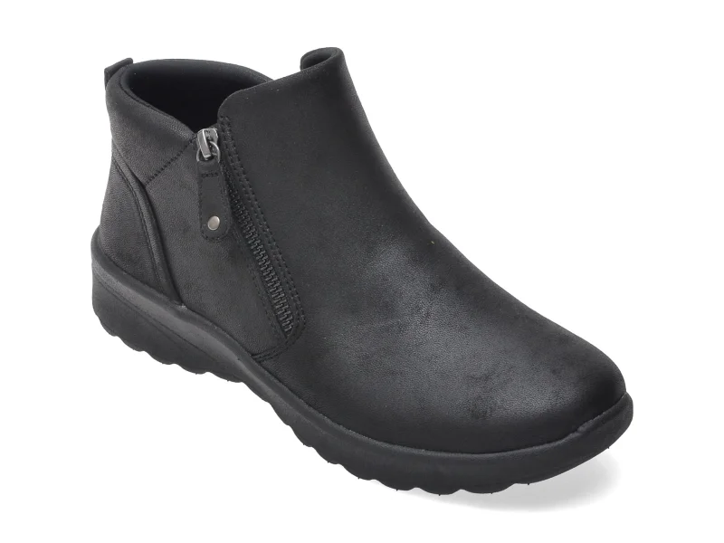 Ghete SKECHERS negre, LOVELY VIBE, din material textil