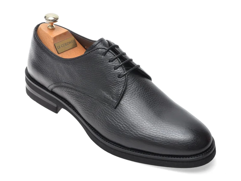 Pantofi eleganti LE COLONEL negri, 76701XL, din piele naturala