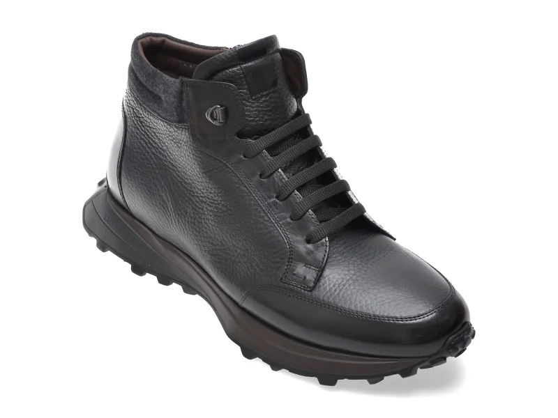Ghete LE COLONEL negre, 66763, din piele naturala