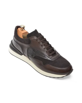 Pantofi sport LE COLONEL maro, 66410, din piele naturala