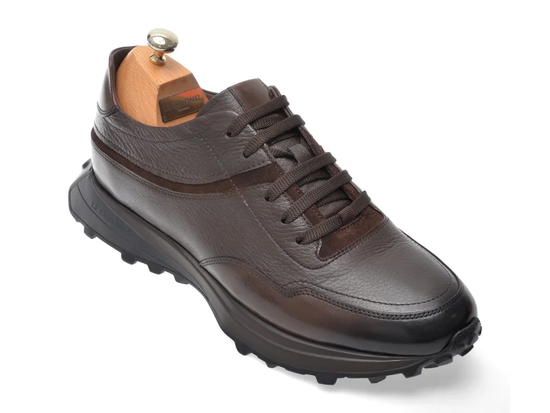Pantofi sport LE COLONEL maro, 66738, din piele naturala