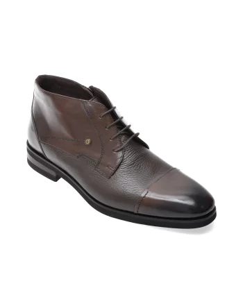 Ghete elegante LE COLONEL maro, 48447, din piele naturala