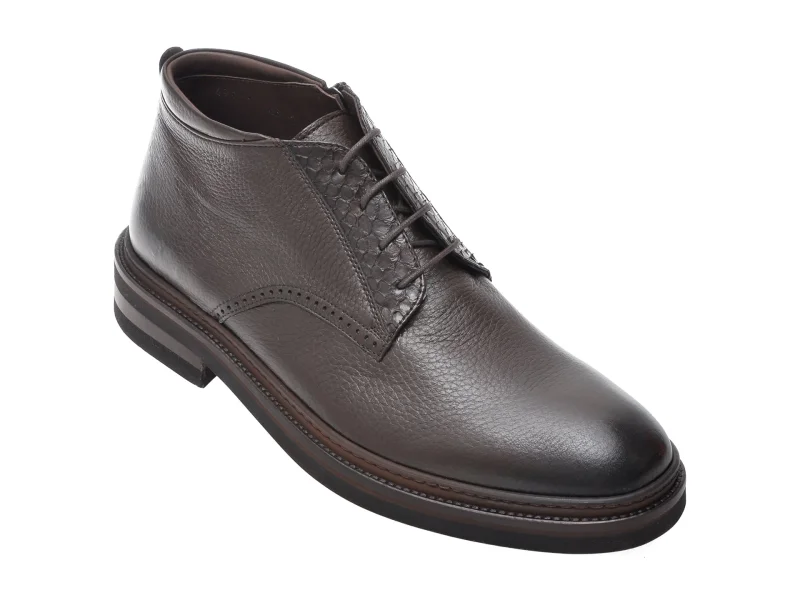 Ghete elegante LE COLONEL maro, 49911, din piele naturala