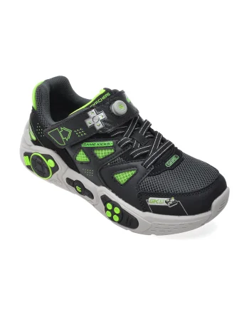 Pantofi sport SKECHERS negri, GAMETRONIX 3.0, din material textil