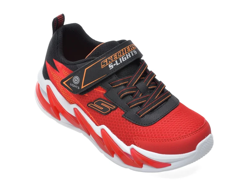 Pantofi sport SKECHERS rosii, LIGHT-SURGE, din material textil