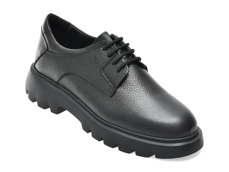 Pantofi eleganti GRYXX negri, TRL04, din piele naturala