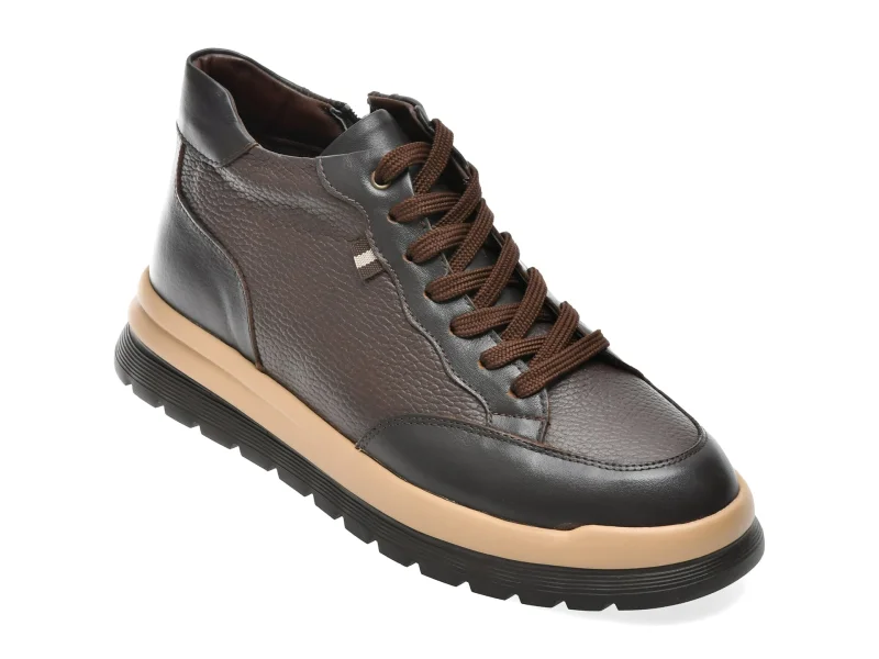 Ghete GRYXX maro, TRL02, din piele naturala