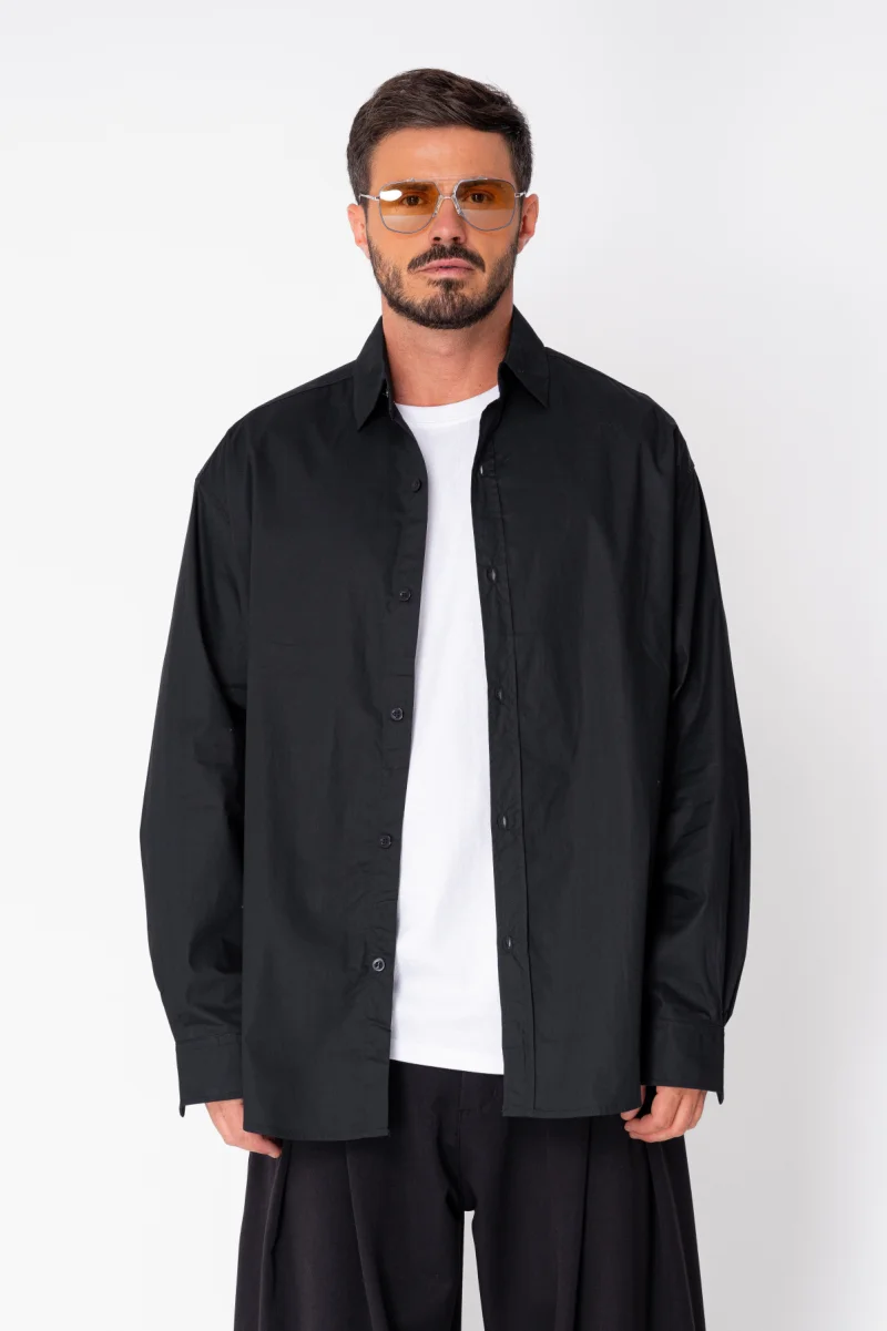 Camasa Oversized din bumbac Black