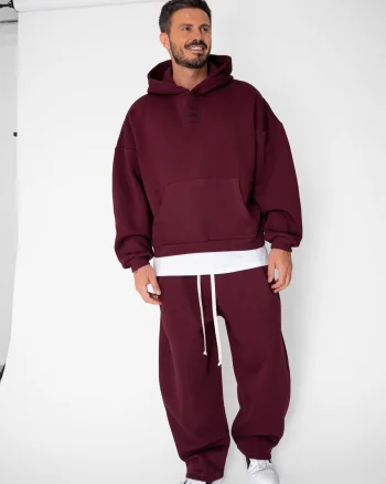 Set Urban Winter hanorac si pantalon Balloon Burgundy