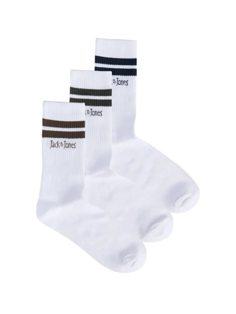 Jack & Jones Set 3 perechi de sosete, barbati, Alb (SELECTATI MARIMEA: Universala)