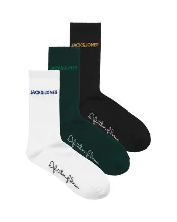 Jack & Jones Set 3 perechi de sosete, barbati, JACBRUNO, Negru (SELECTATI MARIMEA: 33-37)