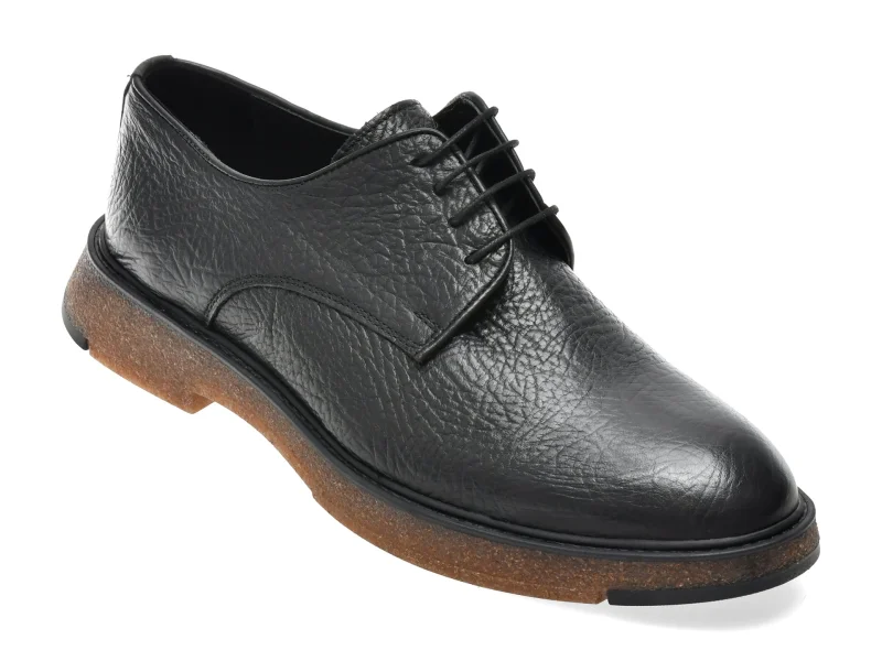 Pantofi eleganti OTTER negri, FHEL411, din piele naturala
