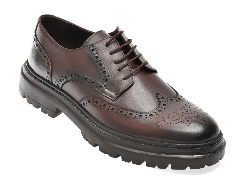 Pantofi eleganti OTTER maro, RG03, din piele naturala