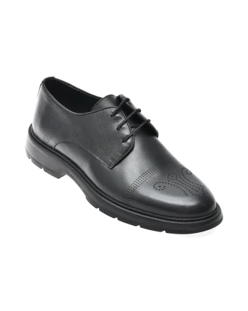 Pantofi eleganti OTTER negri, RG01, din piele naturala