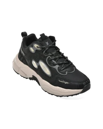 Ghete GRYXX negre, 1A5298, din piele ecologica