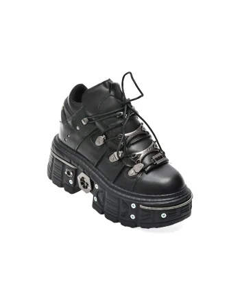 Ghete GRYXX negre, YQ081, din piele ecologica
