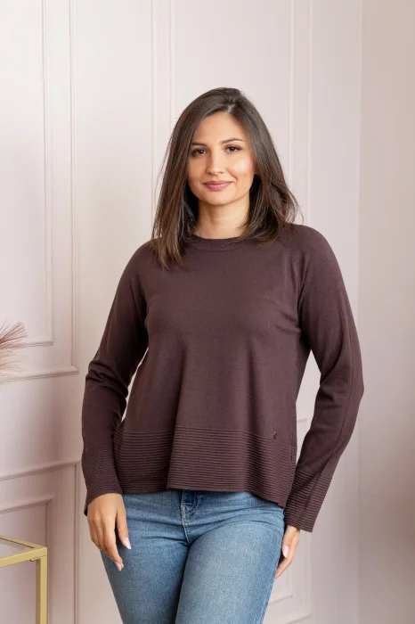 Pulover dama maro cu casmir si maneci raglan Lacey