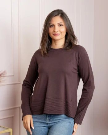 Pulover dama maro cu casmir si maneci raglan Lacey