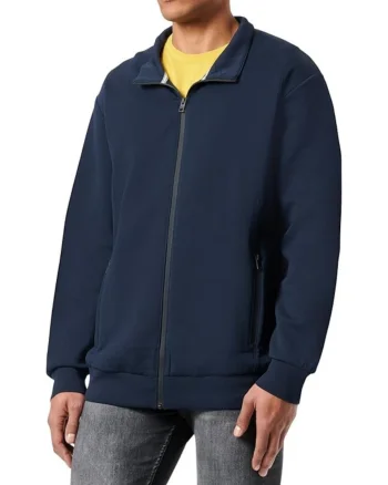 Bluză bărbați big sizes cu fermoar, croială Regular fit, Bleumarin (SELECTATI MARIMEA: 2XL)