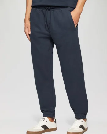 s.Oliver Pantaloni sport barbati, Detroit, cu talie medie si croiala Regular fit, din bumbac, Bleumarin inchis (SELECTATI MARIMEA: 3XL)