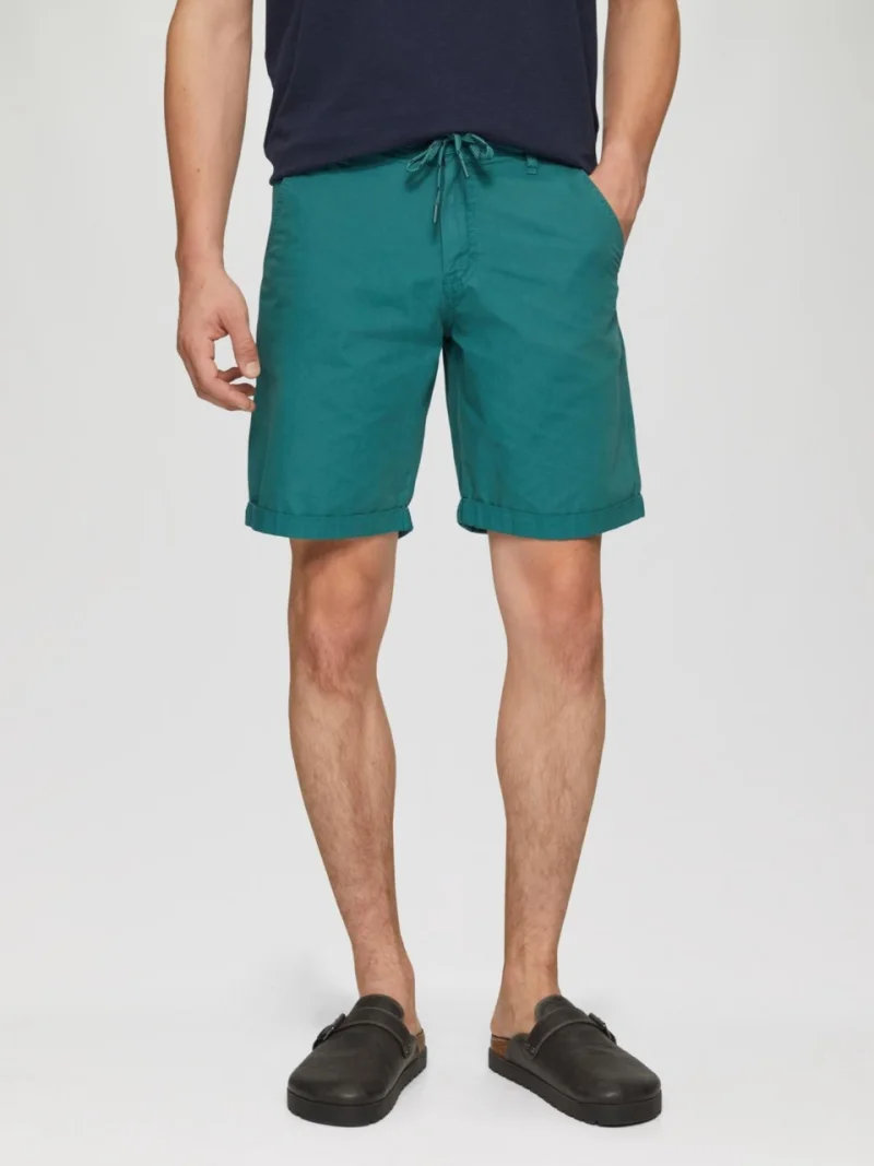 Q/S by s.Oliver Pantaloni scurti barbati chino, Jhon cu croiala Regular fit si talie medie, Verde (SELECTATI MARIMEA: 29)