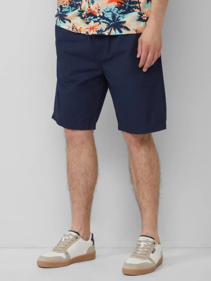 s.Oliver Pantaloni scurti barbati chino, Detroit, cu talie medie, Regular Fit, Bleumarin (SELECTATI MARIMEA: 29)