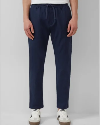 s.Oliver Pantaloni chino, barbati, Detroit, din amestec de in si bumbac, talie elastica, Bleumarin inchis (SELECTATI MARIMEA: 29, SELECTATI LUNGIMEA: