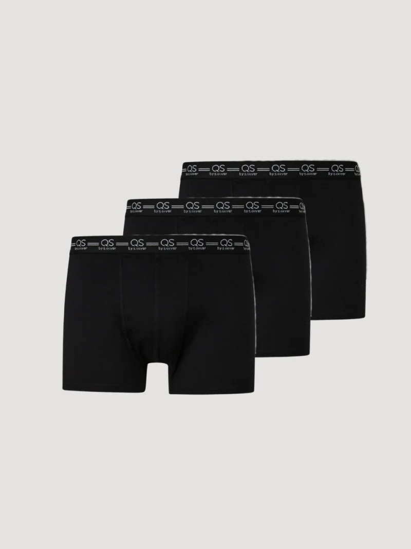 Q/S by s.Oliver Underwear barbati Set 3 perechi de boxeri, Negru (SELECTATI MARIMEA: S)