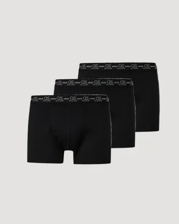 Q/S by s.Oliver Underwear barbati Set 3 perechi de boxeri, Negru (SELECTATI MARIMEA: S)