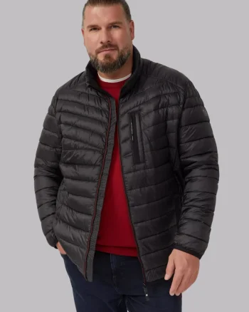 s.Oliver Big Sizes Jacheta barbati, fara gluga cu buzunare oblice si croiala Regular fit, Negru (SELECTATI MARIMEA: 2XL)