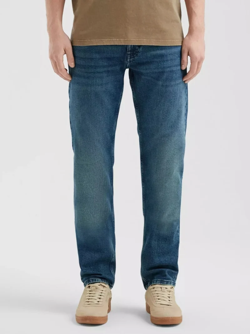 Q/S by s.Oliver Blugi barbati Rick, cu talie medie si croiala Slim Fit, Albastru (SELECTATI MARIMEA: 29, SELECTATI LUNGIMEA: 30)
