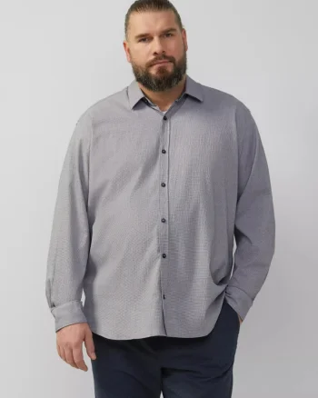 s.Oliver Big Sizes Camasa barbati big sizes, cu maneca lunga, Regular fit, Gri inchis (SELECTATI MARIMEA: 2XL)