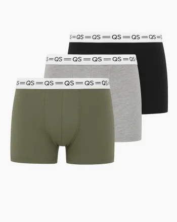 Q/S by s.Oliver Underwear barbati Set 3 perechi de boxeri, Verde pudrat (SELECTATI MARIMEA: S)