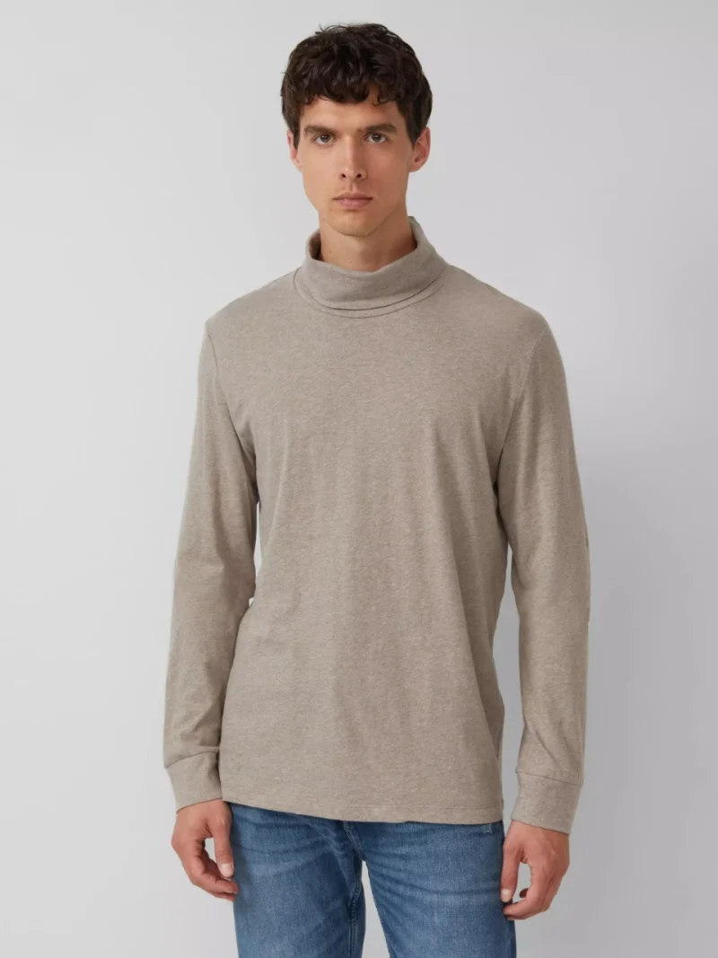 s.Oliver Bluza barbati, cu guler si croiala Regular Fit, Bej (SELECTATI MARIMEA: 3XL)