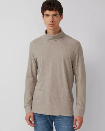 s.Oliver Bluza barbati, cu guler si croiala Regular Fit, Bej (SELECTATI MARIMEA: 3XL)