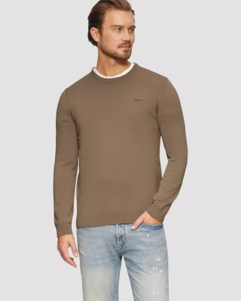 s.Oliver Pulover barbati cu decolteu la baza gatului, Maro (SELECTATI MARIMEA: 3XL)