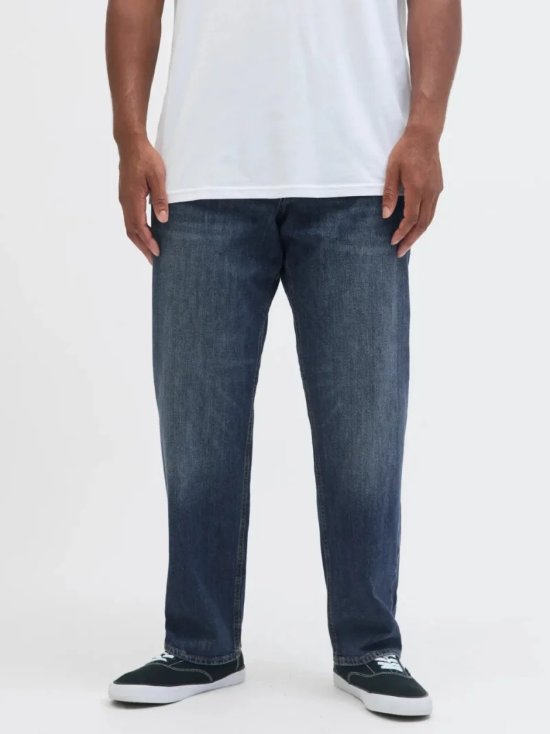 Jack & Jones Plus Blugi JJIMIKE JJORIGINAL, barbati cu talie medie si croiala Conica, Albastru inchis (SELECTATI MARIMEA: 42, SELECTATI LUNGIMEA: 32)