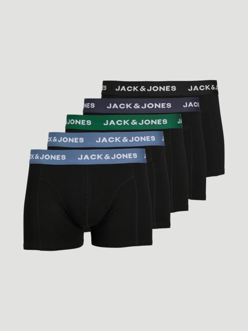 Jack & Jones Underwear barbati Set 5 perechi de boxeri, Negru (SELECTATI MARIMEA: S)